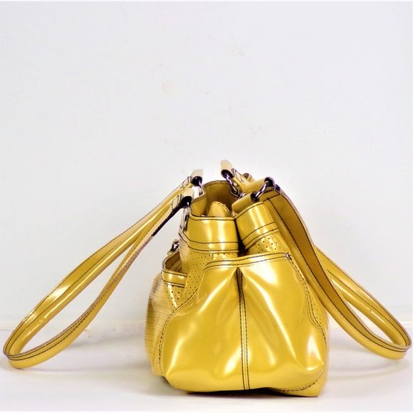 Yellow Perforated Women's Handbag - Picture 4 of 13
